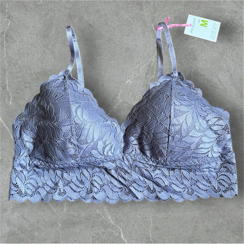 Primark Women's Lace Bralette in Purple Size Medium